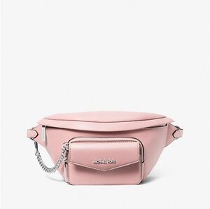 Michael Kors Maisie Large Pebbled Leather 2-in-1 Sling Pack - light powder blush